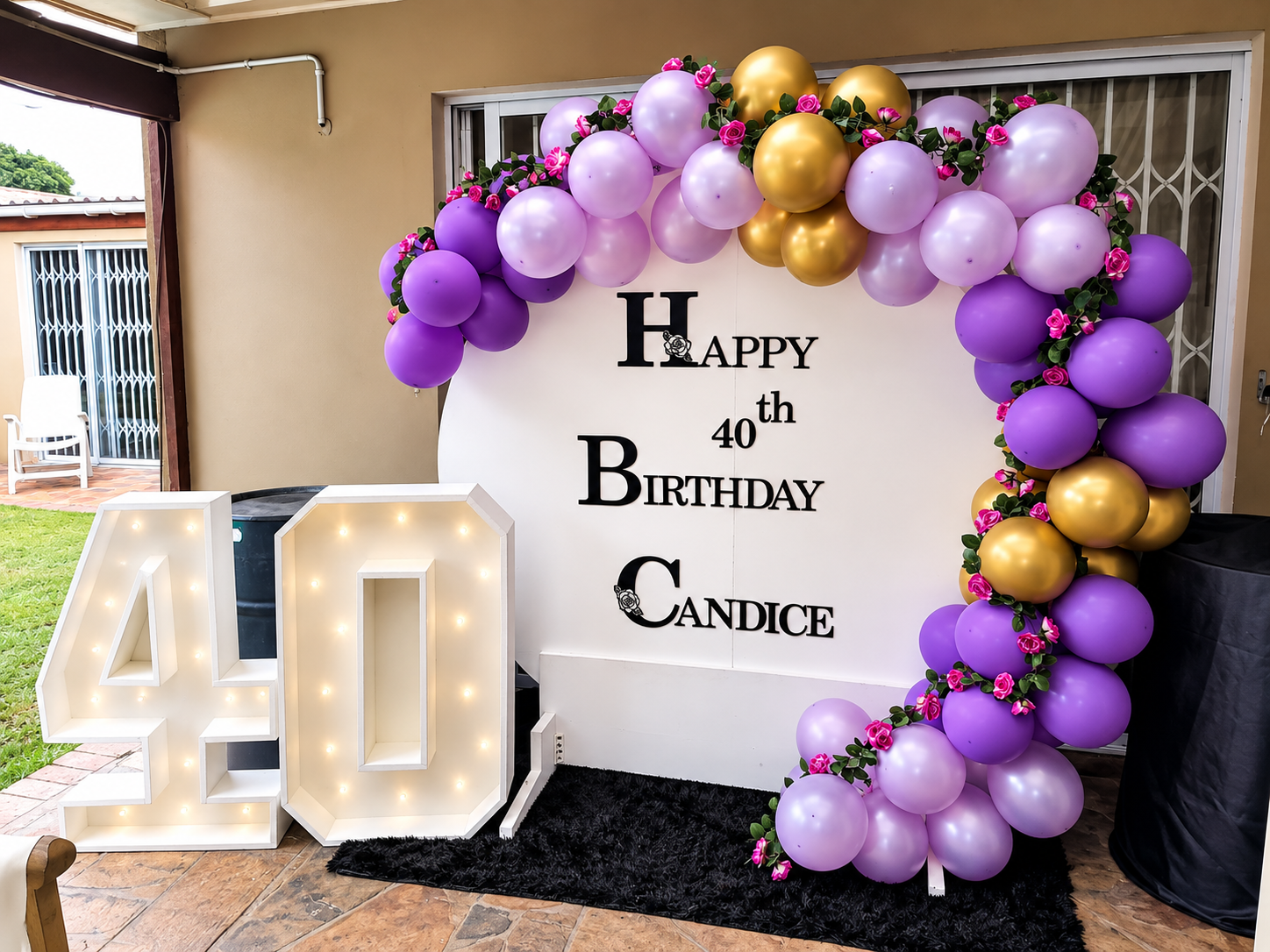 40th birthday setup
